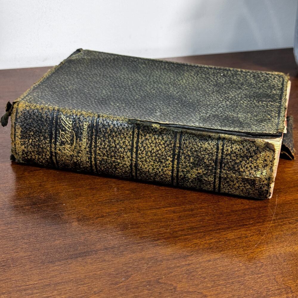 Antique Thomas Nelson KJV Holy Bible S.S. Teacher's Edition 1903 Inscribed 1890s